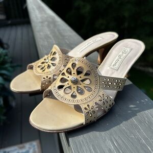 Brighton Women's Beige Cutout Sandals